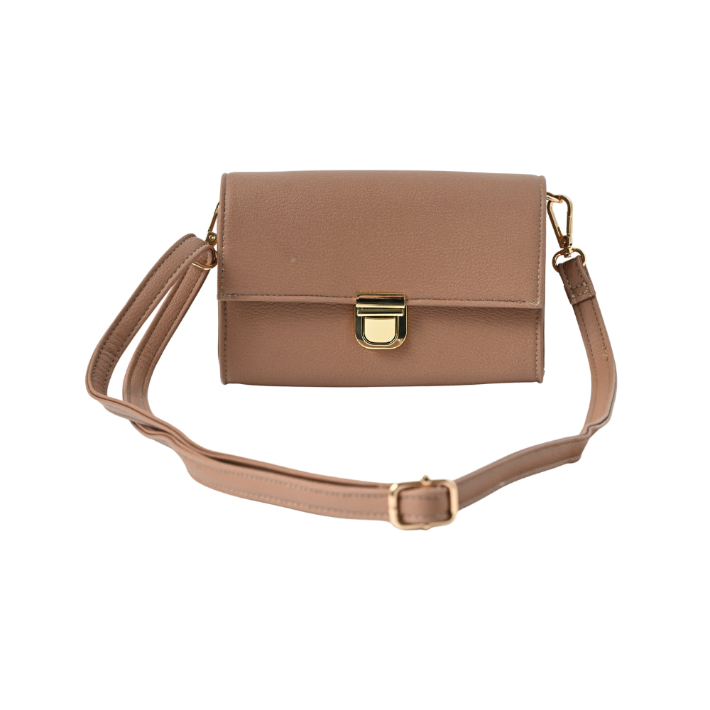 Belle Collection Buckle Side Bag - MOCHA